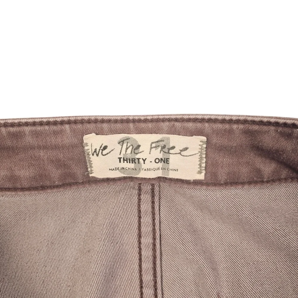 We The Free Free People Just Float On Flare Jeans Brown  High Rise  31 Raw Hem
